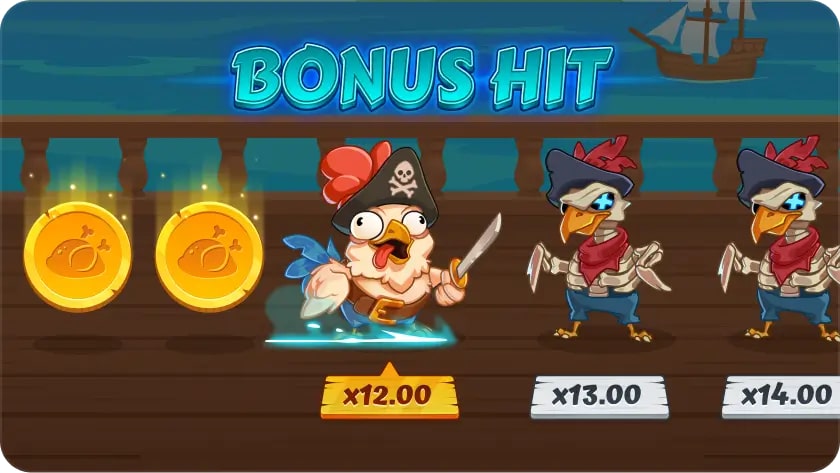 Chicken Pirate - Juego de casino, Demostración gratuita y bono (100HP)